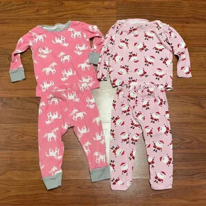 Carter’s baby girl Christmas pajamas, size 12 mon